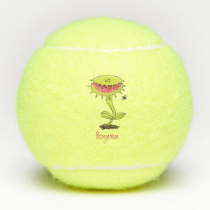 Funny carnivorous Venus fly trap plant cartoon Tennisballen