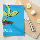 Funny carnivorous Venus fly trap plant cartoon Theedoek (Quarter Fold)