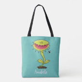 Funny carnivorous Venus fly trap plant cartoon Tote Bag (Achterkant)
