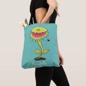 Funny carnivorous Venus fly trap plant cartoon Tote Bag (Dichtbij)