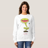 Funny carnivorous Venus fly trap plant cartoon Trui (Voorkant volledig)
