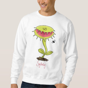 Funny carnivorous Venus fly trap plant cartoon Trui
