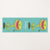 Funny carnivorous Venus fly trap plant cartoon Yogamat (Achterkant (horizontaal))