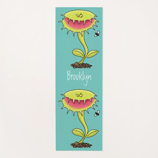 Funny carnivorous Venus fly trap plant cartoon Yogamat (Voorkant)