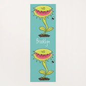 Funny carnivorous Venus fly trap plant cartoon Yogamat (Achterkant)