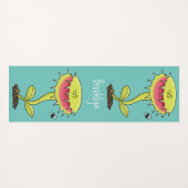 Funny carnivorous Venus fly trap plant cartoon Yogamat (Voorkant (horizontaal))