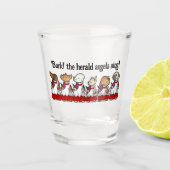 Funny Carol Singing Dogs Christmas Pug Pomeranian Shot Glas (Voorkant)