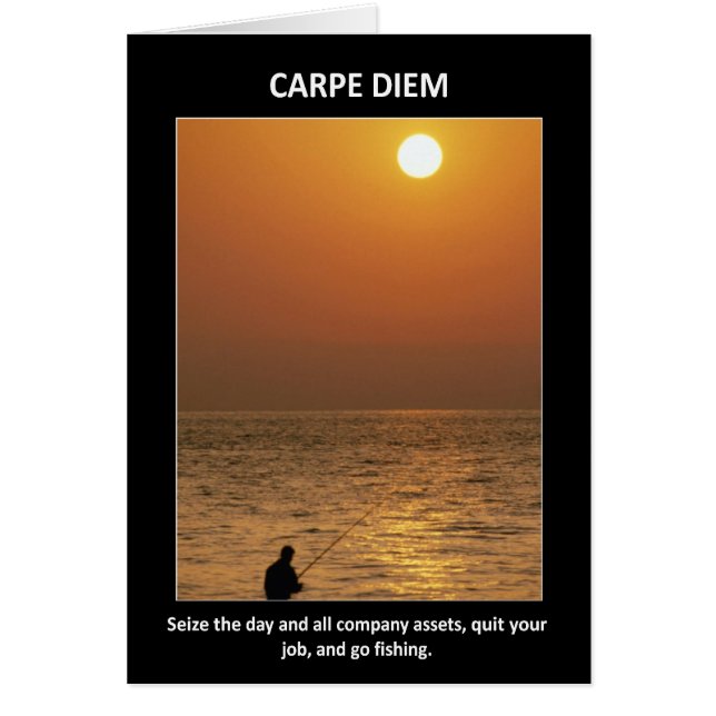 Funny Carpe Diem Seize Day (Voorkant)