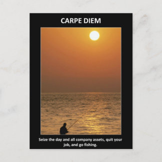 Funny Carpe Diem Seize Day Briefkaart