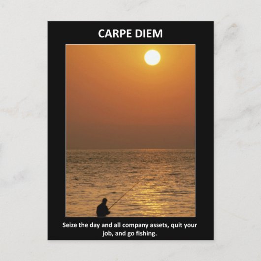 Funny Carpe Diem Seize Day Briefkaart (Voorkant)