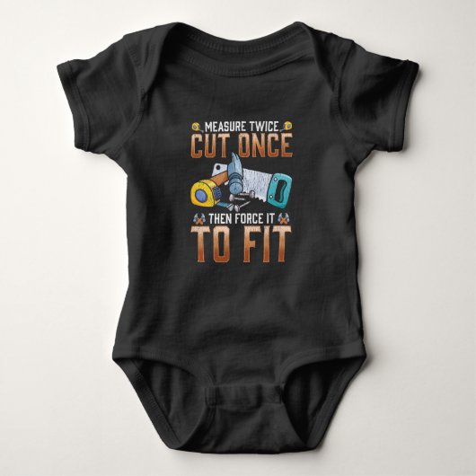 Funny Carpenter Dad Joke Woodworkers Humor Romper (Voorkant)