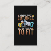 Funny Carpenter Dad Joke Woodworkers Humor Visitekaartje (Voorkant)