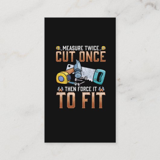 Funny Carpenter Dad Joke Woodworkers Humor Visitekaartje (Voorkant)