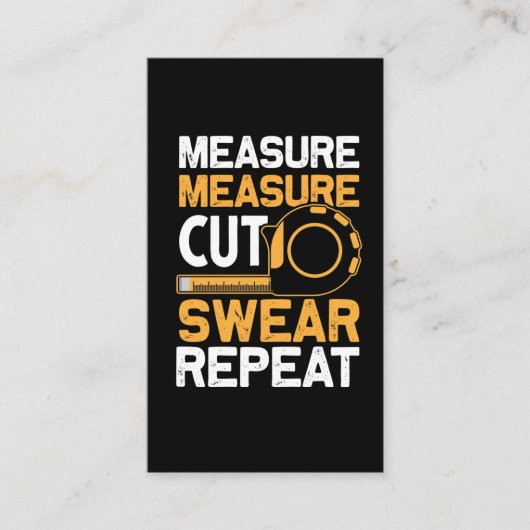 Funny Carpenter en Craftsman Dad Joke Visitekaartje (Voorkant)