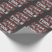 Funny Carpenter en Craftsman Husband Joke Cadeaupapier (Hoek)