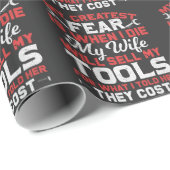 Funny Carpenter en Craftsman Husband Joke Cadeaupapier (Rol Hoek)