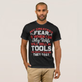 Funny Carpenter en Craftsman Husband Joke T-shirt (Voorkant volledig)
