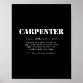 Funny Carpenter Gift - Dictionary Definition Poster (Voorkant)
