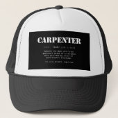 Funny Carpenter Gift - Dictionary Definition Trucker Pet (Voorkant)