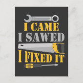 Funny Carpenter Saw Handyman Workshop Tools Briefkaart (Voorkant)