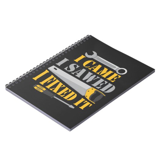 Funny Carpenter Saw Handyman Workshop Tools Notitieboek (Linkerzijde)