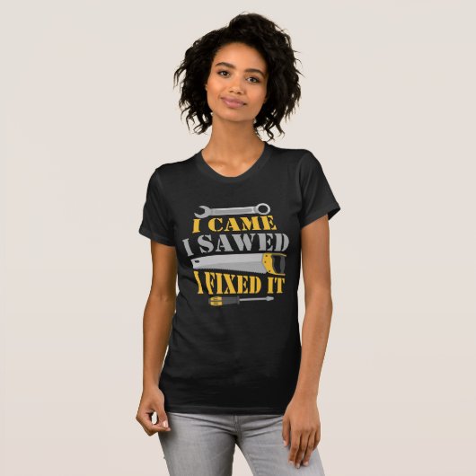Funny Carpenter Saw Handyman Workshop Tools T-shirt (Voorkant volledig)