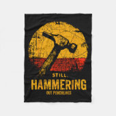 Funny Carpenter Still Hammering Out Punchlines Vin Fleece Deken (Voorkant)