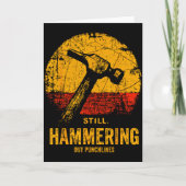 Funny Carpenter Still Hammering Out Punchlines Vin Kaart (Voorkant)