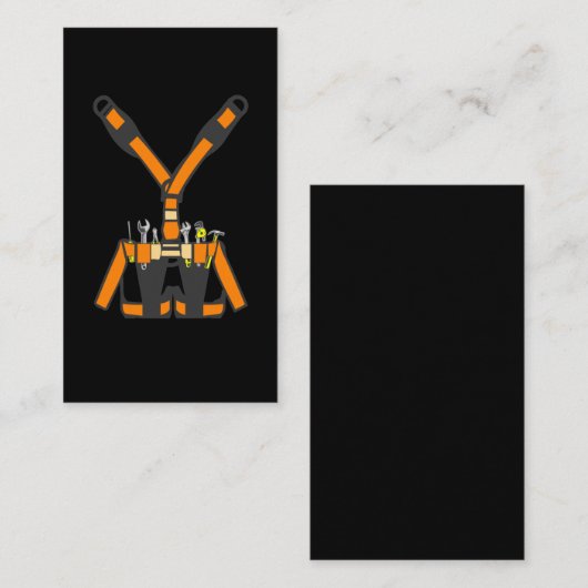 Funny Carpenter Tool Belt Craftsman Visitekaartje (Voorkant / Achterkant)