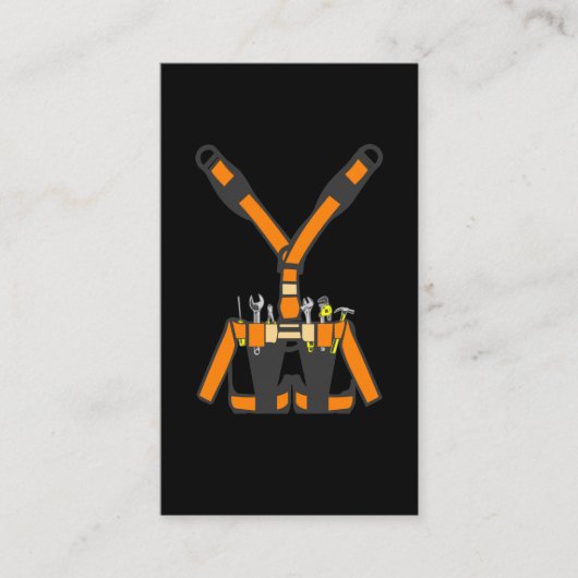 Funny Carpenter Tool Belt Craftsman Visitekaartje (Voorkant)