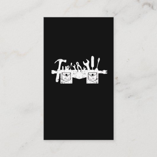 Funny Carpenter Tool Belt Handyman Workshop Fun Visitekaartje (Voorkant)