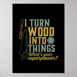 Funny Carpenter Woodwerker die ik hout in dingen m Poster
