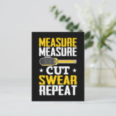 Funny Carpenter Woodworking Joke Handyman Briefkaart (Staand voorkant)