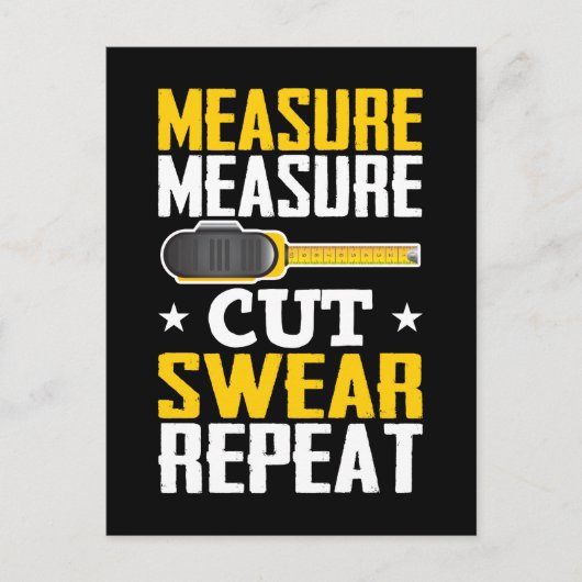 Funny Carpenter Woodworking Joke Handyman Briefkaart (Voorkant)