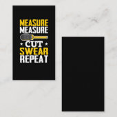 Funny Carpenter Woodworking Joke Handyman Visitekaartje (Voorkant / Achterkant)