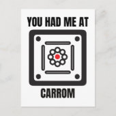 Funny carrom board player briefkaart (Voorkant)