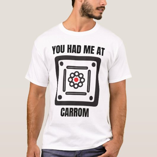 Funny carrom board player t-shirt (Voorkant)