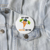 Funny Carrot Pun Afstuderen Ronde Button 7,6 Cm (In situ)