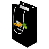 Funny Carrot Pun Dark BG Klein Cadeauzakje (Voorkant Gekanteld)
