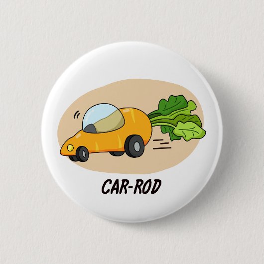 Funny Carrot Pun Ronde Button 5,7 Cm (Voorkant)