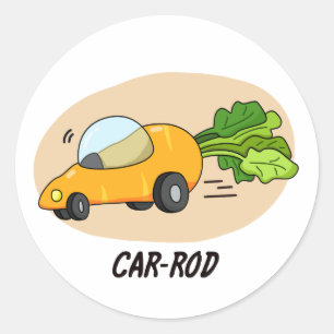 Funny Carrot Pun Ronde Sticker