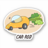 Funny Carrot Pun Sticker (Voorkant)