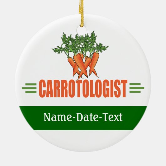 Funny Carrots Keramisch Ornament (Achterkant)