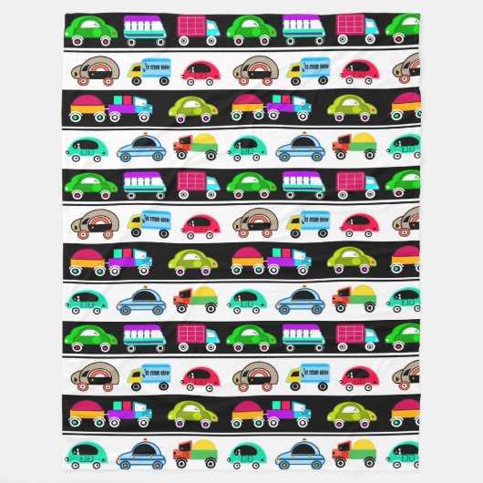 Funny cars fleece deken (Voorkant)