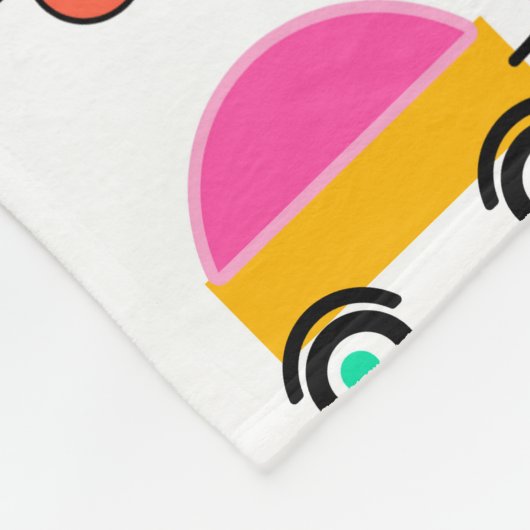 Funny cars fleece deken (Hoek)