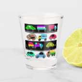 Funny cars shot glas (Voorkant)