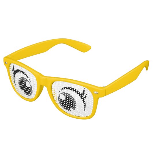 Funny Carton Comic Big Eyes Party zonnebrillen (Gekanteld)