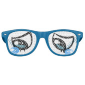 Funny Carton Sad Tearing Eyes Retro Zonnebril (Voorkant)