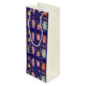 Funny Cartoon Animals Zing Happy Birthday Wijn Cadeautas (Achterkant Gekanteld)