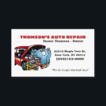 Funny Cartoon Automotive Mechanic Auto Visitekaartje<br><div class="desc">Funny Cartoon Automotive Mechanic Auto Visitekaartje.</div>